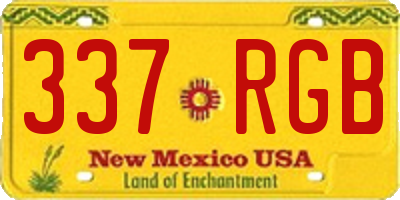 NM license plate 337RGB