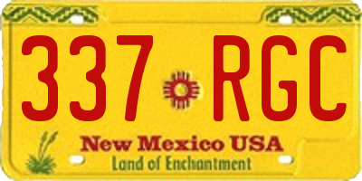 NM license plate 337RGC