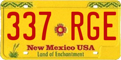 NM license plate 337RGE