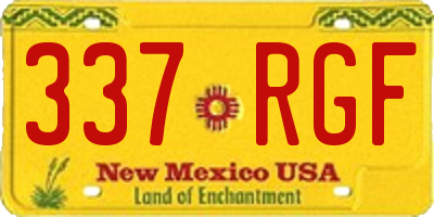 NM license plate 337RGF