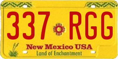 NM license plate 337RGG