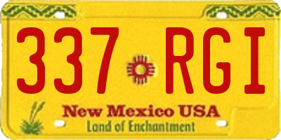 NM license plate 337RGI