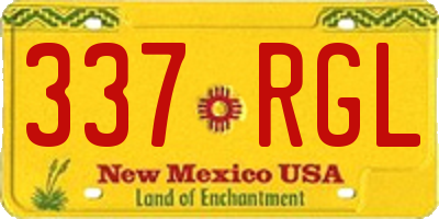 NM license plate 337RGL