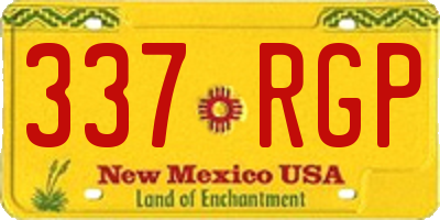 NM license plate 337RGP