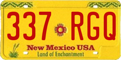 NM license plate 337RGQ