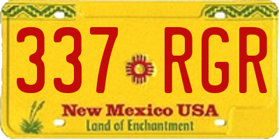 NM license plate 337RGR