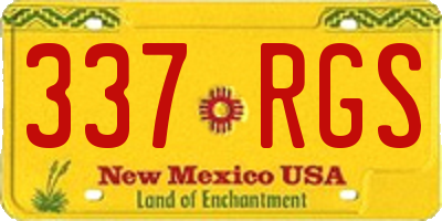 NM license plate 337RGS