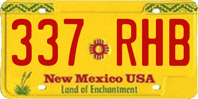 NM license plate 337RHB