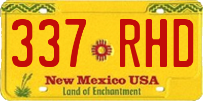 NM license plate 337RHD