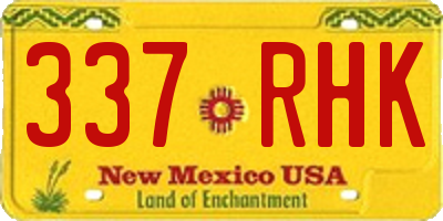 NM license plate 337RHK