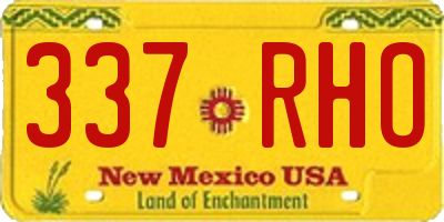 NM license plate 337RHO