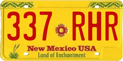 NM license plate 337RHR