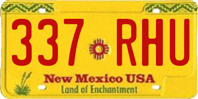 NM license plate 337RHU
