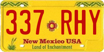 NM license plate 337RHY