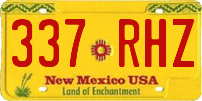 NM license plate 337RHZ