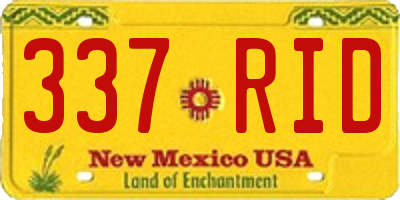 NM license plate 337RID