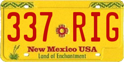 NM license plate 337RIG