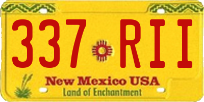 NM license plate 337RII