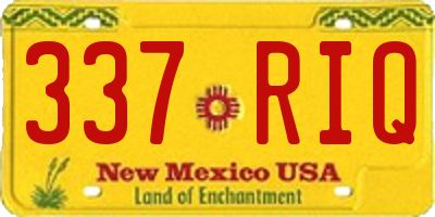 NM license plate 337RIQ