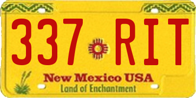 NM license plate 337RIT