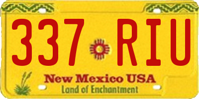 NM license plate 337RIU