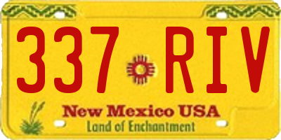 NM license plate 337RIV