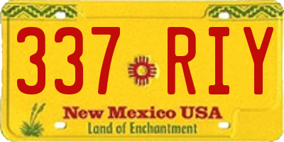 NM license plate 337RIY
