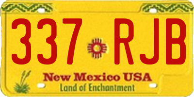 NM license plate 337RJB