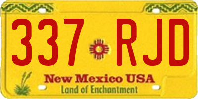 NM license plate 337RJD