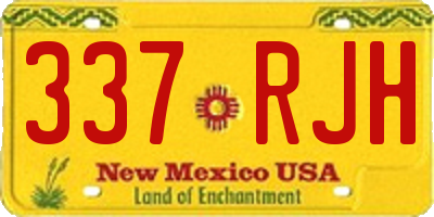 NM license plate 337RJH
