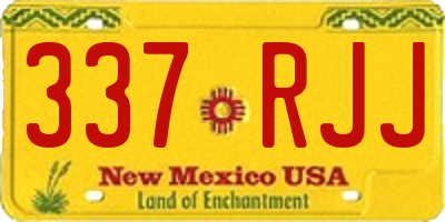 NM license plate 337RJJ