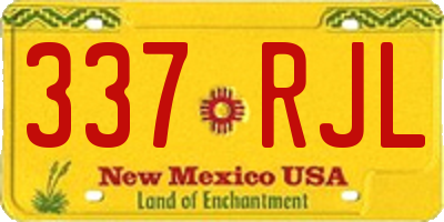 NM license plate 337RJL