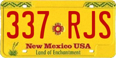 NM license plate 337RJS