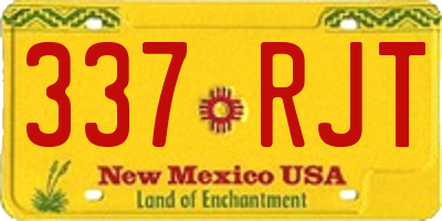 NM license plate 337RJT