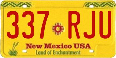 NM license plate 337RJU