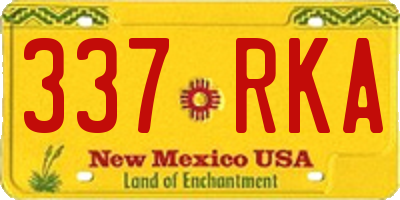 NM license plate 337RKA