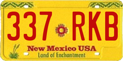 NM license plate 337RKB