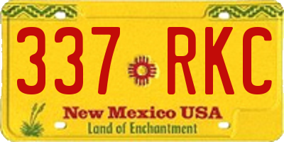 NM license plate 337RKC
