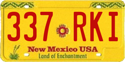 NM license plate 337RKI
