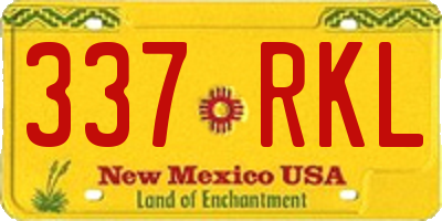 NM license plate 337RKL