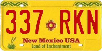 NM license plate 337RKN