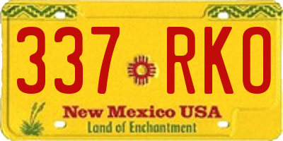 NM license plate 337RKO
