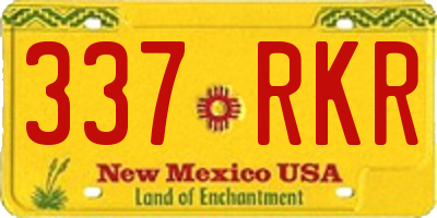 NM license plate 337RKR