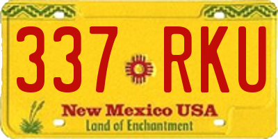 NM license plate 337RKU