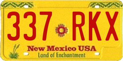 NM license plate 337RKX