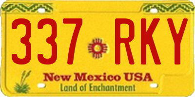 NM license plate 337RKY