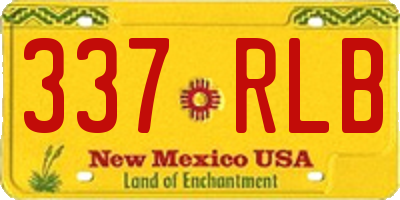 NM license plate 337RLB