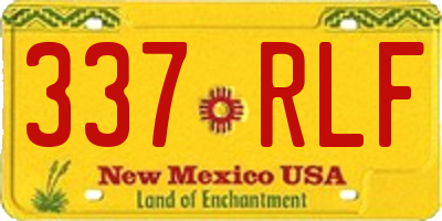 NM license plate 337RLF