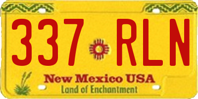NM license plate 337RLN