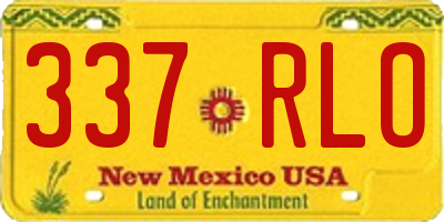 NM license plate 337RLO